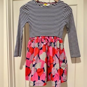 Mini Boden hearts and stripes dress